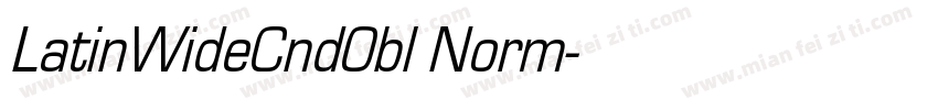 LatinWideCndObl Norm字体转换